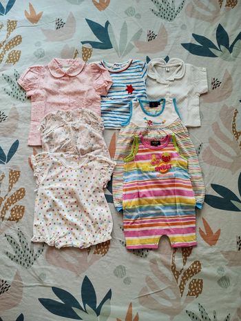Lot Barboteuse Combishort Robe bébé fille