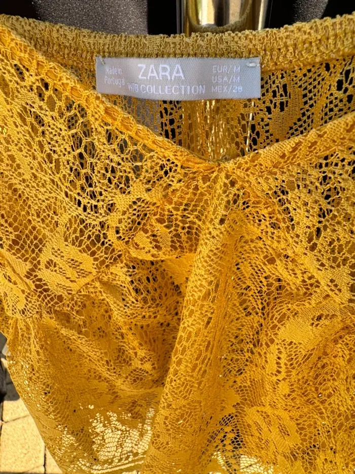 Top jaune transparent Zara - photo numéro 2