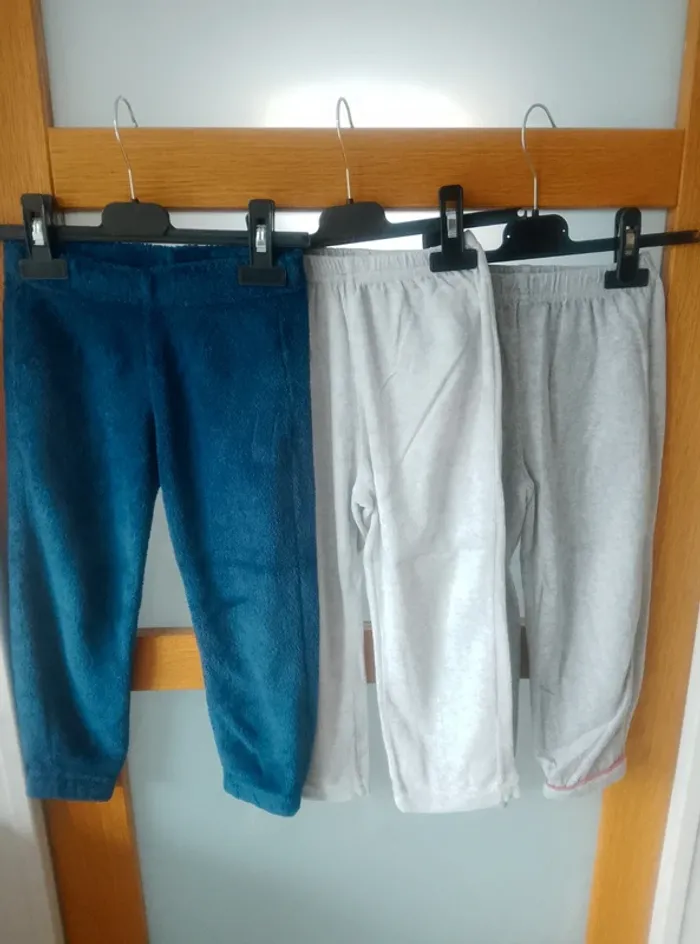 Lot de 3 bas, pantalon de pyjama hiver - Garçon 4 ans