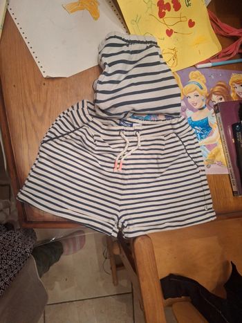 Mini short paillette rayure