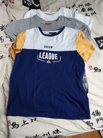 lot 3 t-shirts manches courtes  12 ans