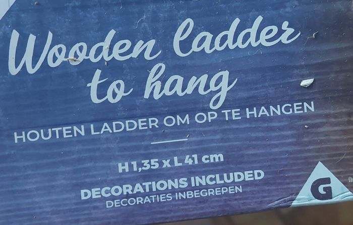 Échelle en bois à suspendre Noël - photo numéro 4
