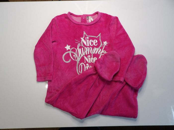 Pyjama velours fushia - 18 mois - orchestra - photo numéro 4