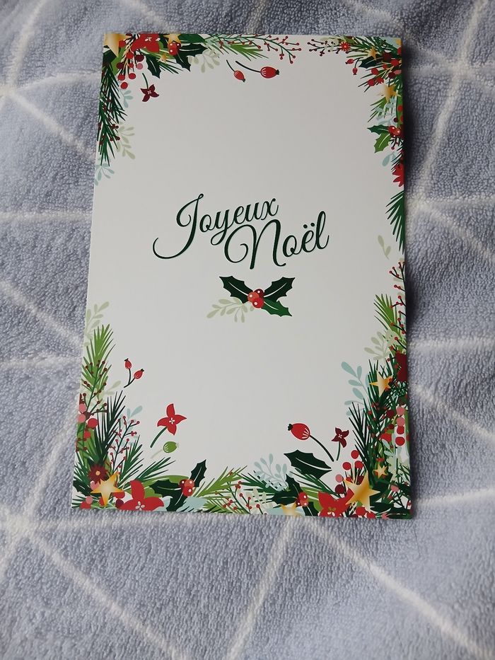 Paquet 6 Cartes doubles "Menu de Noël " - photo numéro 3