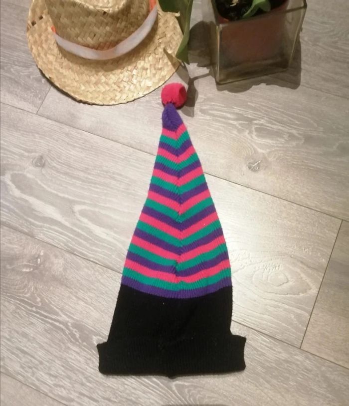 🌸Bonnet mixe long sourire et pompons " Vintage" 🌸 - photo numéro 2