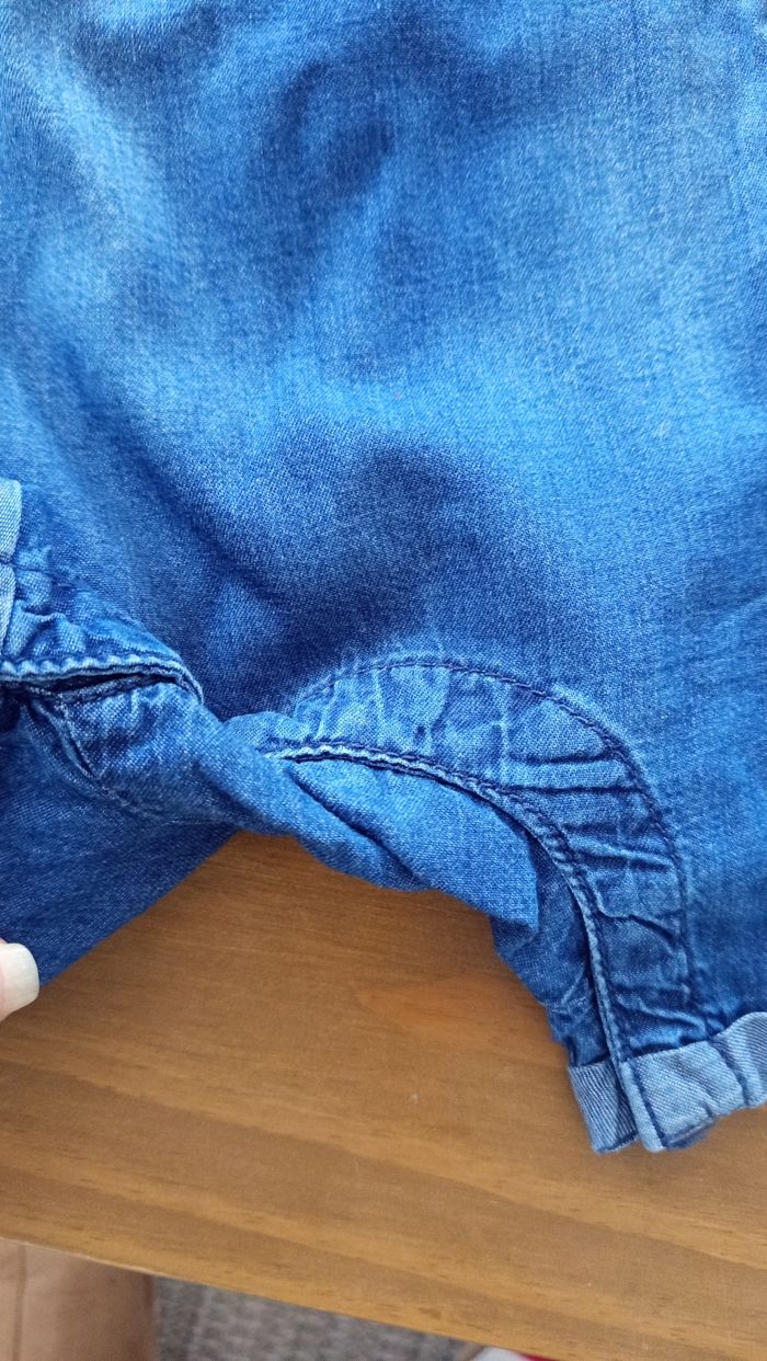 Salopette en jean + tee shirt 18 mois - photo numéro 5