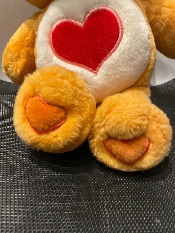 Peluche Bisounours orange Care Bears Grosbisou cœur Jemini 2004 30cm - photo numéro 14