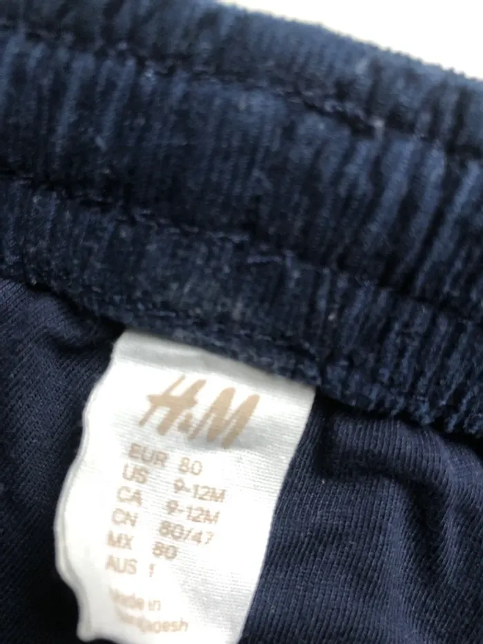Pantalon velours marine H&M 9m - photo numéro 2