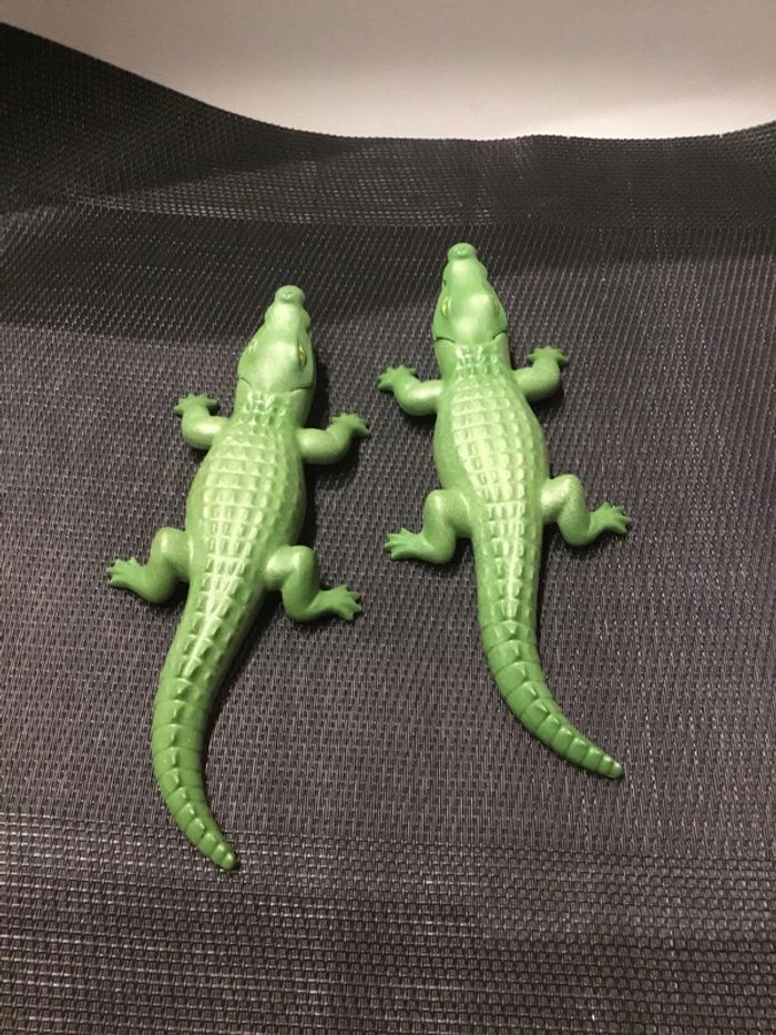 Playmobil lot 2 figurines crocodiles adultes verts alligators caïmans animaux sauvages - photo numéro 5