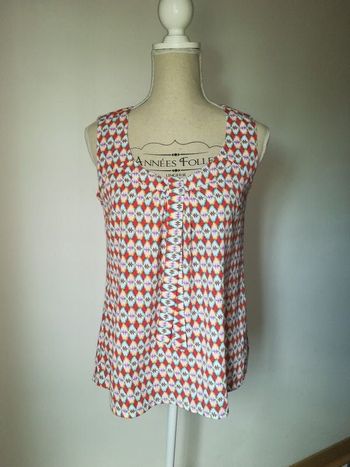 Haut/ blouse motifs colorés, taille 1 (taille 36), TBE!
