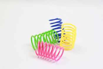 Jouet chat : ressorts colorés 