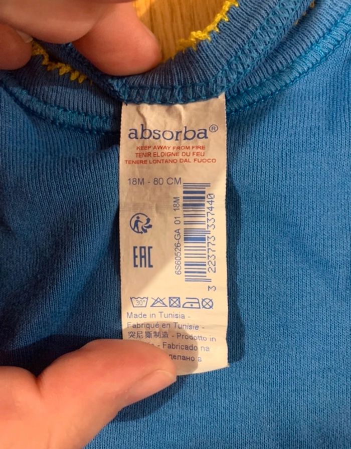 Lot de 2 body Absorba 18 mois - 80 cm - photo numéro 8