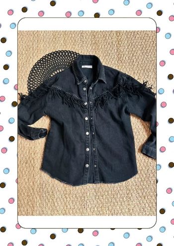 Chemise frange noir Zara