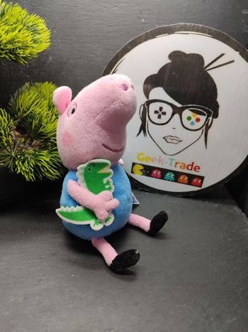 peluche Peppa pig Georges cochon dinosaure doudou jemini bleu rose vert 2204