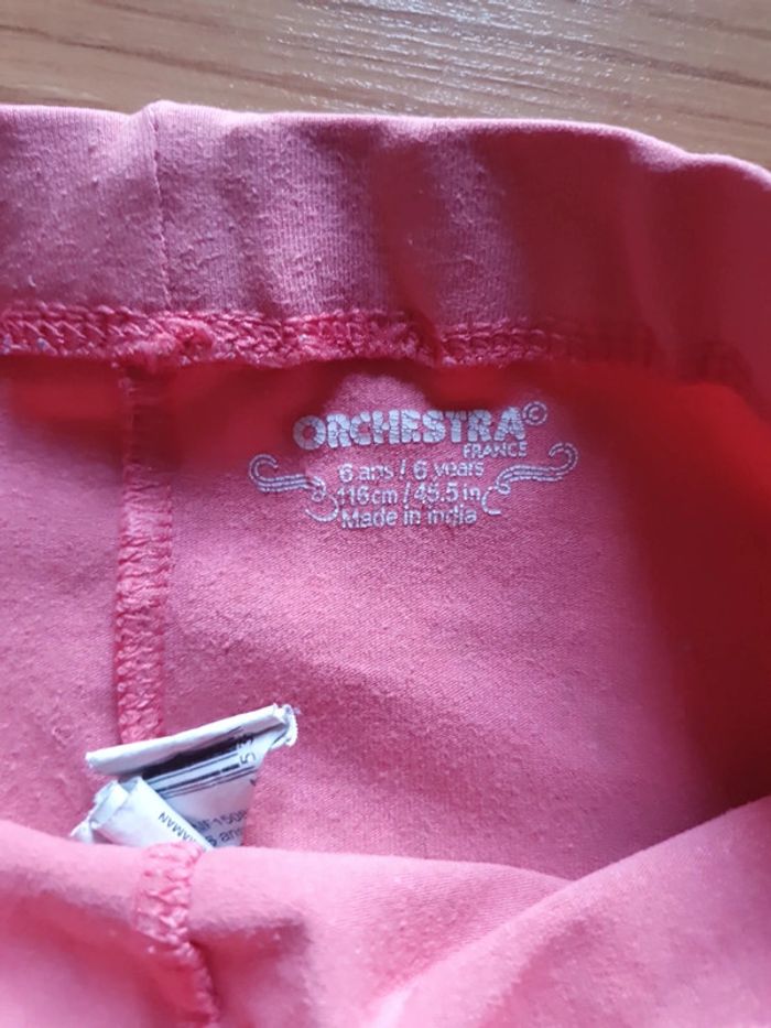 legging 6 ans orchestra rose - photo numéro 3