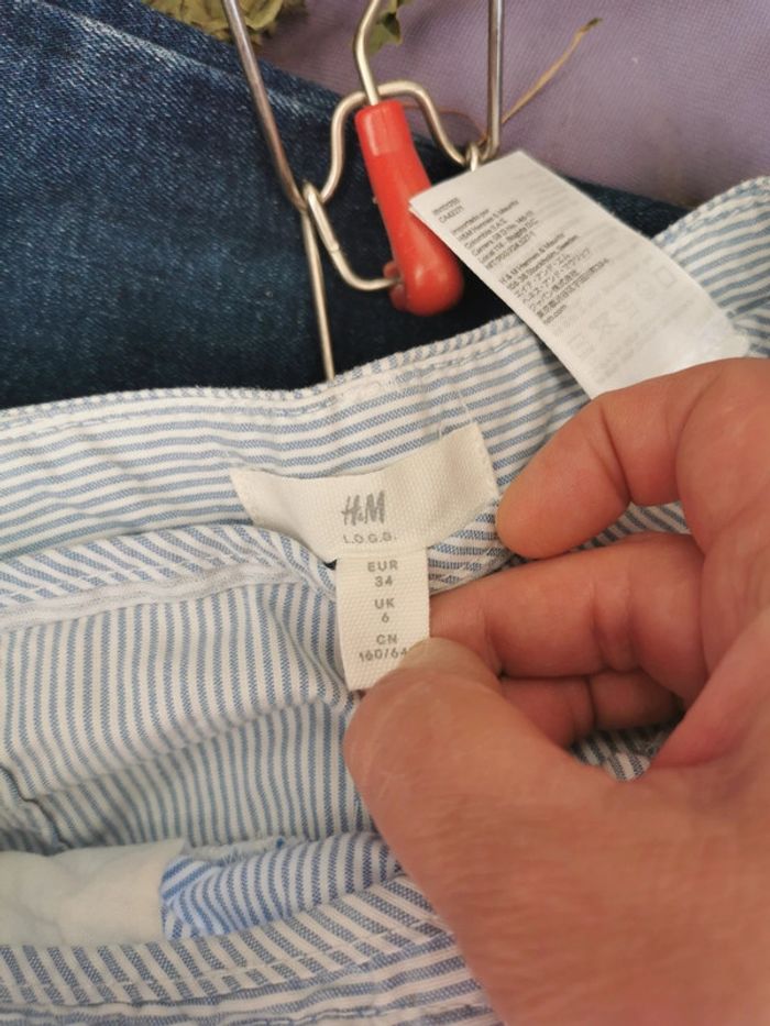 Pantalon H et M Taille 34 femme fines rayures - photo numéro 6