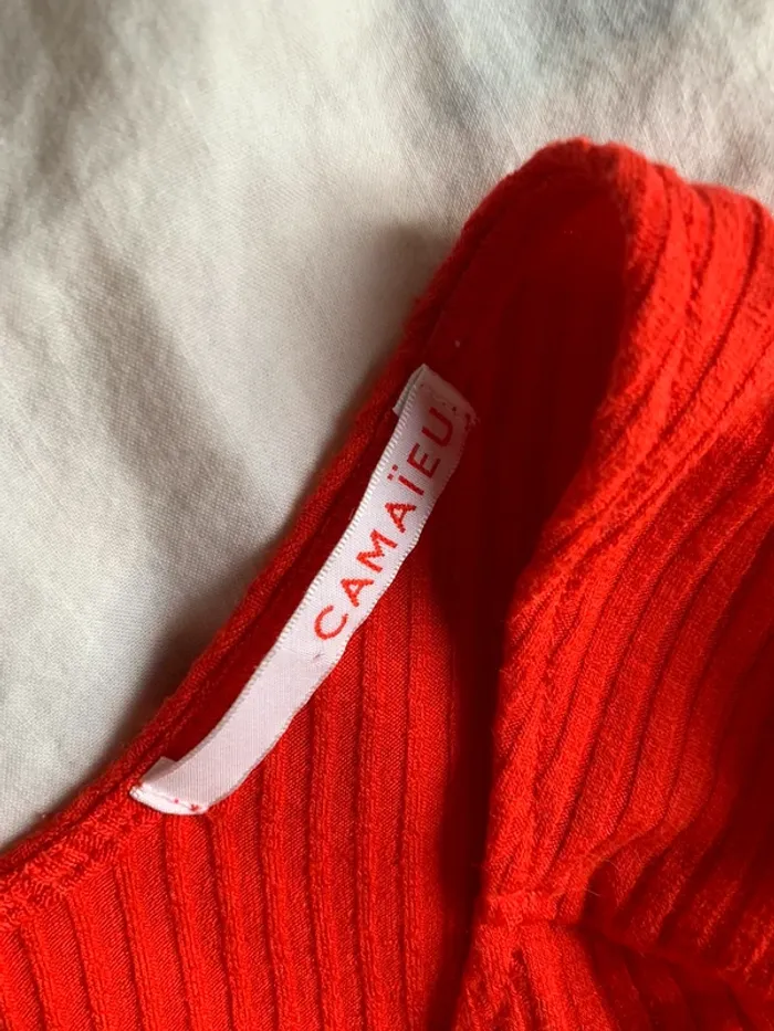 T-shirt à manche longues rouge - photo numéro 3