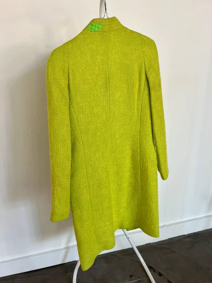 Manteau en tweed vert pomme Christian Lacroix - photo numéro 2