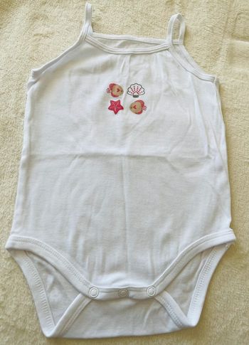 Body Bodie débardeur blanc Obaibi 12 mois 74cm