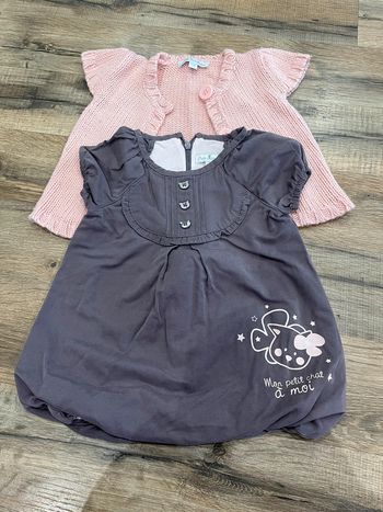 Robe + gilet 9 mois kimbaloo