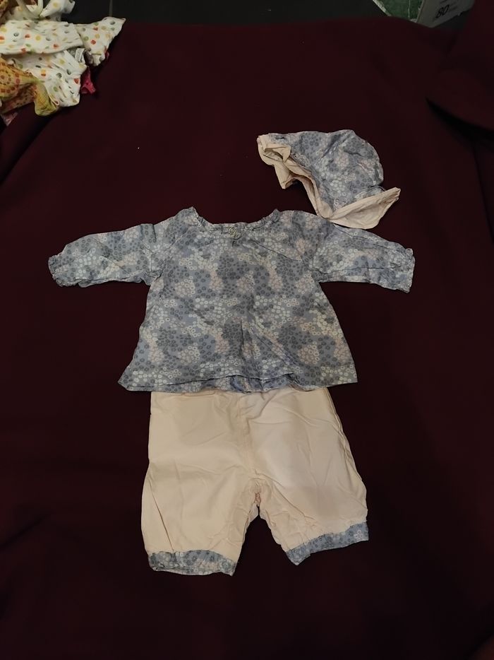 Ensemble 3 pièces 1 mois bébé fille