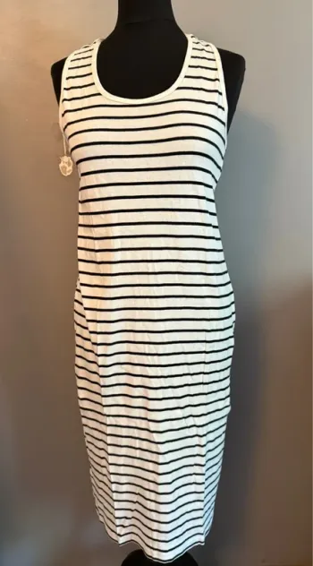 Robe longue rayée
