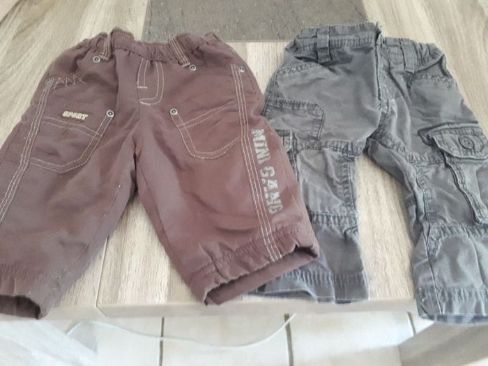 Lot de 2 Pantalons garçons Mini gang 6 mois