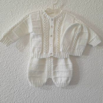 Ensemble 6 mois NEUF tricot bébé tricoté main