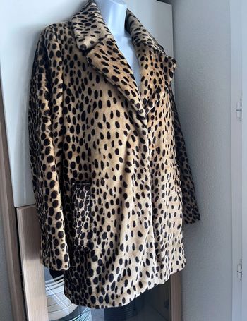 Manteau léopard mango taille s