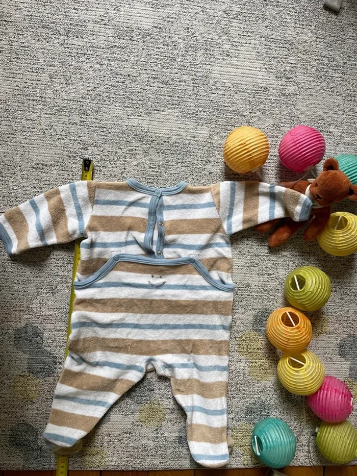 Pyjama velours rayé - photo numéro 2