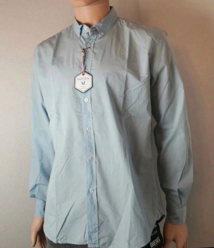 chemise lmarque Maison Oscar taille L couleur bleu marque française neuve avec étiquette