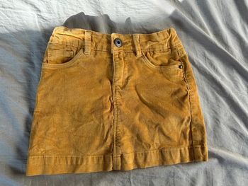 Jupe velours côtelé jaune moutard 5 ans okaidi