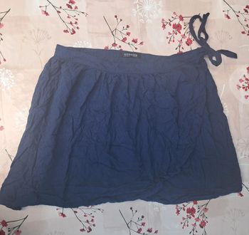 Belle jupe portefeuille bleue, bouton + lien 👗 - T40 - Bonobo
