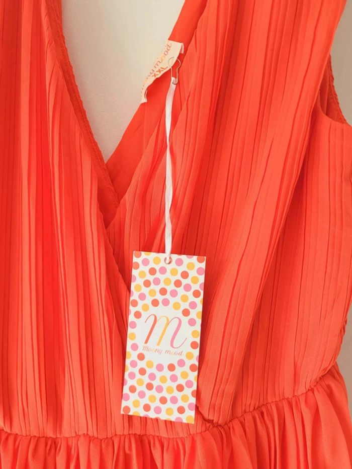 Robe Courte Orange Femme Moony Mood – Taille 44 / XXL - photo numéro 4