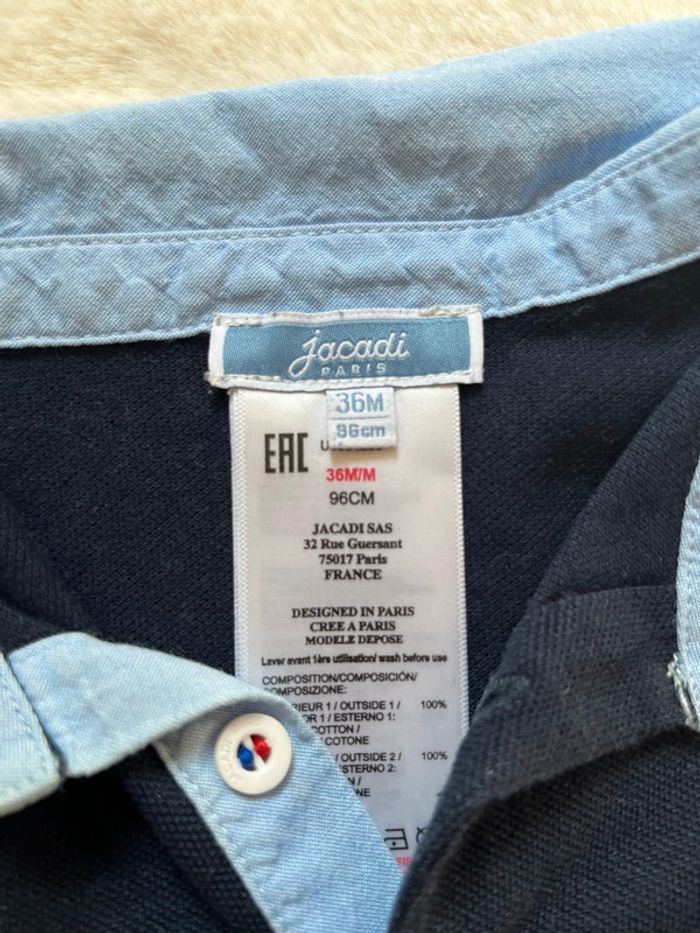 Polo marine col Oxford Jacadi - 3 ans (36 mois) - photo numéro 3