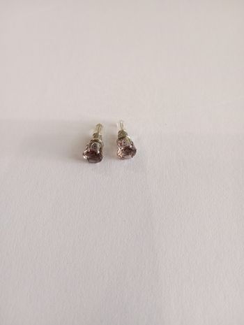 Boucles d'oreille strass gris