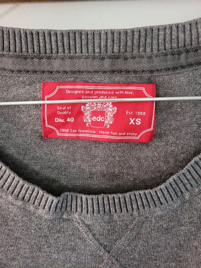 Edc by esprit pull léger gris taille xs 34 - photo numéro 2