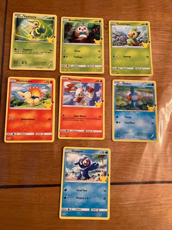 Lot 7 cartes Pokémon