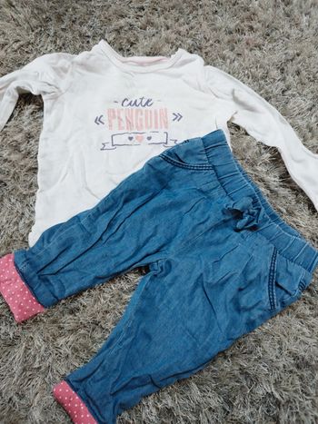 Ensemble bébé fille 6 mois t-shirt et pantalon