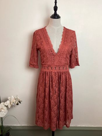 Robe brodée corail Vintage Dressing 38/40