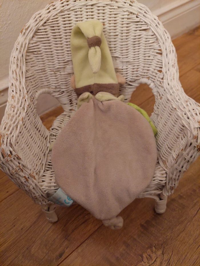 Doudou ourson vert et taupe Baby Nat - photo numéro 4