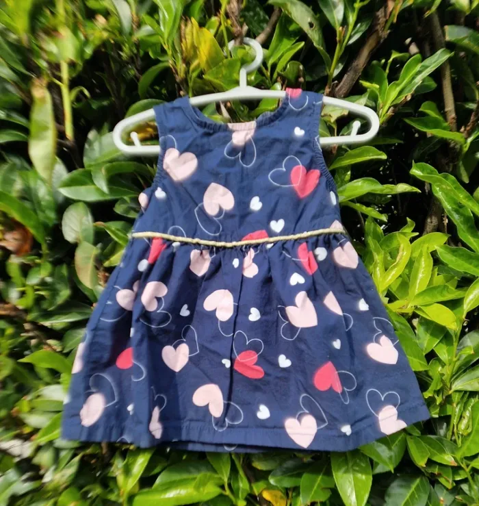 Robe Coeur,  Fille 12 mois Inextenso