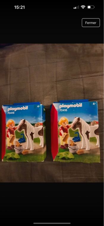Lot de Playmobil 70416 fillette et poney