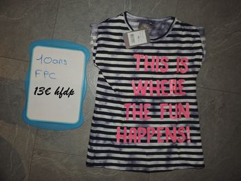 tee shirt FPC taille 10 ans