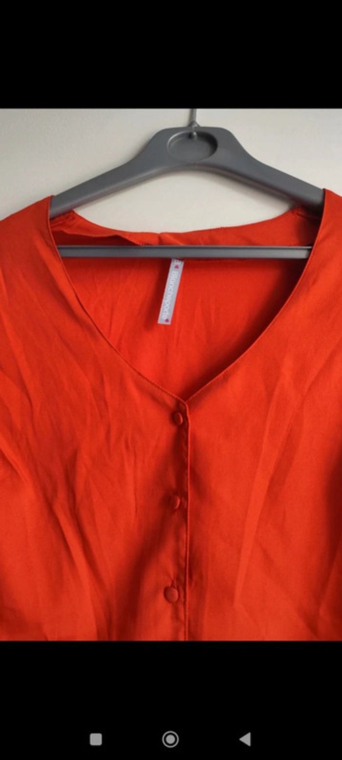 Chemisier rouge boutonné taille 36 Blancheporte - photo numéro 3