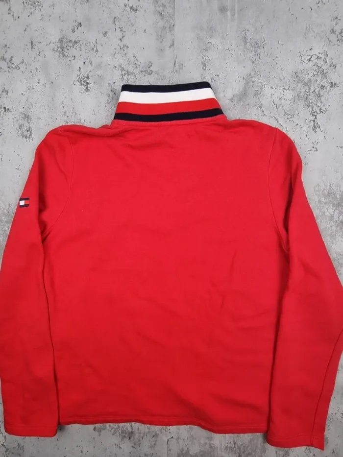 Sweat 1/4 zip Tommy Hilfiger rouge, M Femmes (mesures en photos) - photo numéro 4