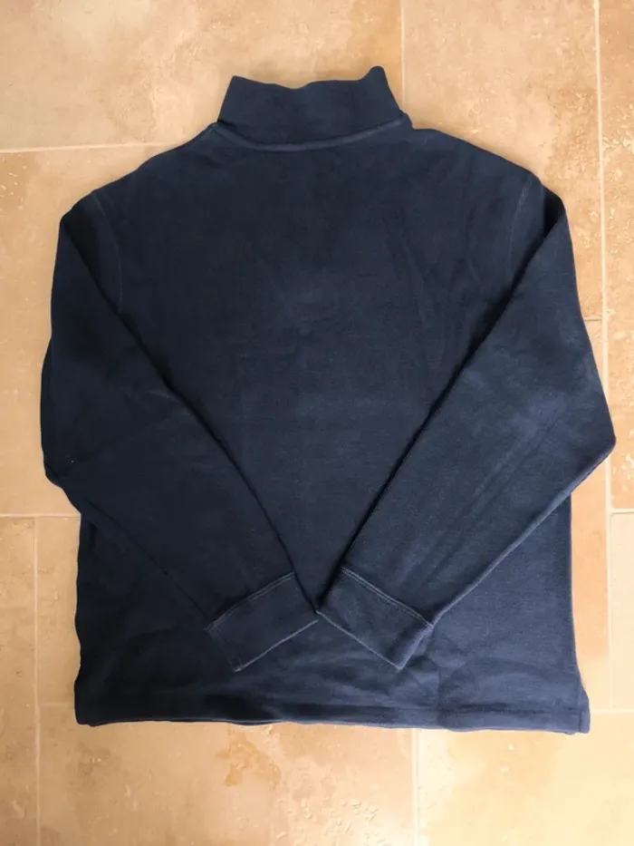 Pull quart zip camionneur marine Logo rouge Ralph Lauren excellent état homme M - photo numéro 12