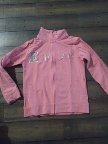 Gilet sport Wear rose esprit fille 5 ans