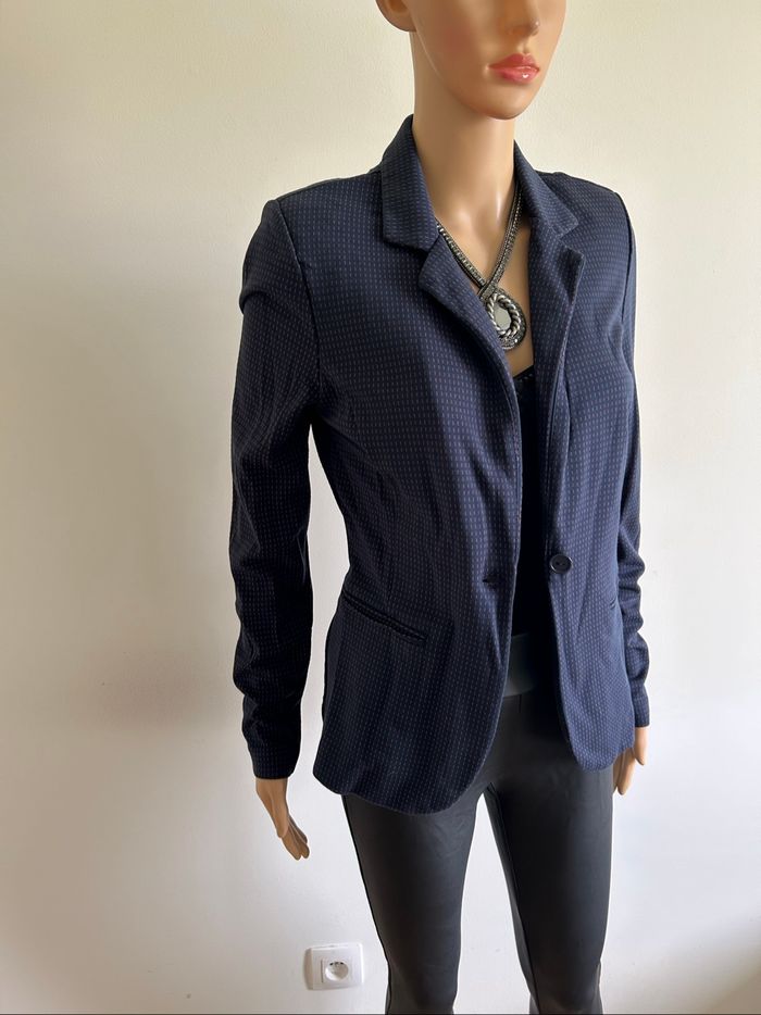 Blazer bleu marine ICHI taille S jamais porté - photo numéro 2