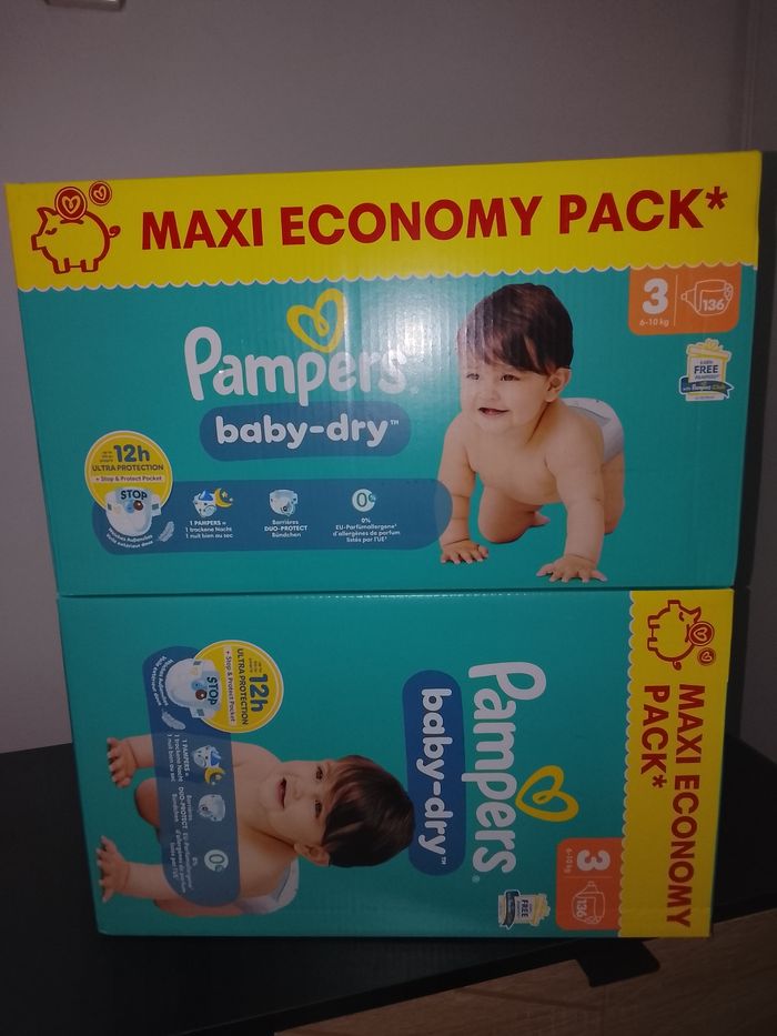 2 carton de couche pampers taille 3